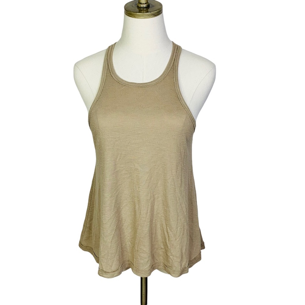We the Free People Tan Muscle Tank Top SMALL 2149